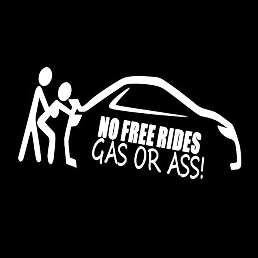 &quotNo Free Rides&quot газ или задница буквы Автомобильная наклейка светоотражающая