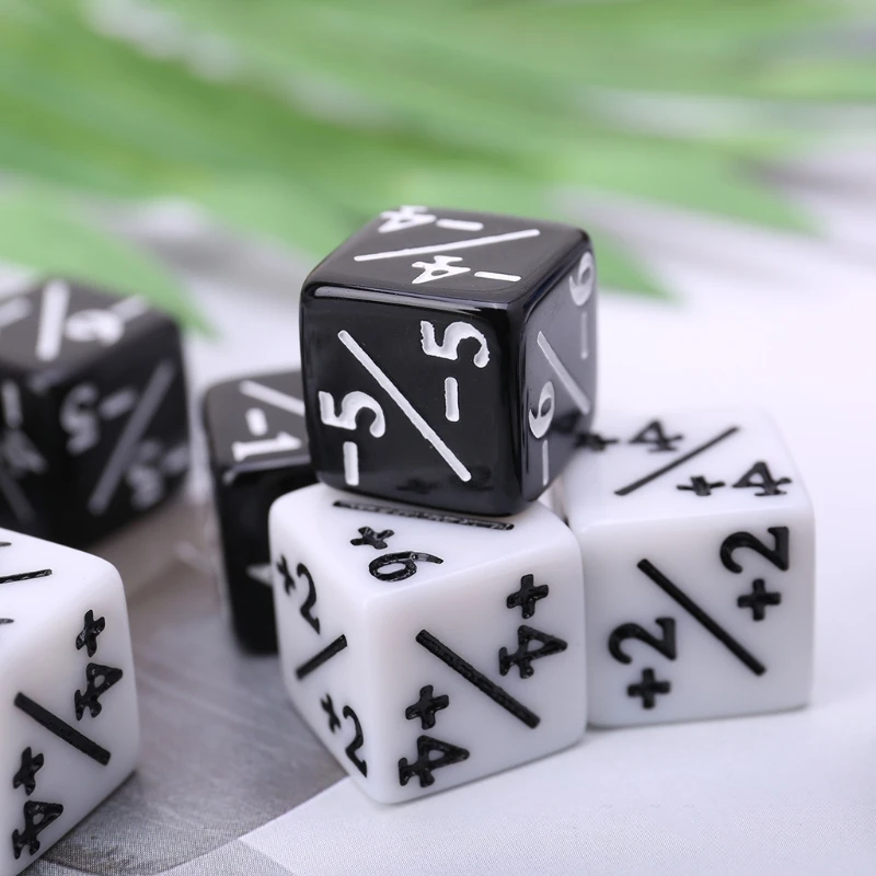 10 шт./компл. математическая фракция игральные кости шесть сторонних D6 акриловые
