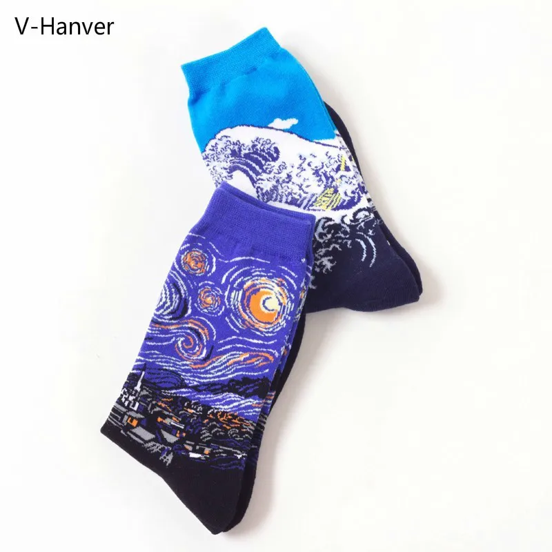 V Hanver Заводские счастливые мужские носки смешные хлопковые Стандартные много