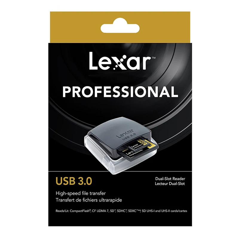 Lexar Professional 2 в 1 Высокоскоростной USB 3 0 двухслотный ридер для sd-карты/компактный