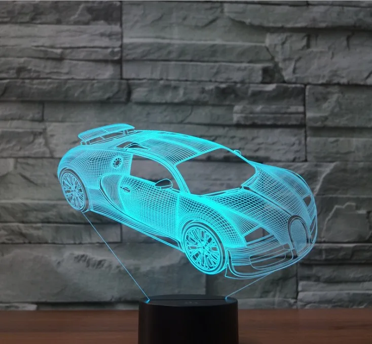 Автомобильный пульт дистанционного управления 3D свет красочный сенсорный светодиодный визуальный светильник атмосферная декоративная лампа