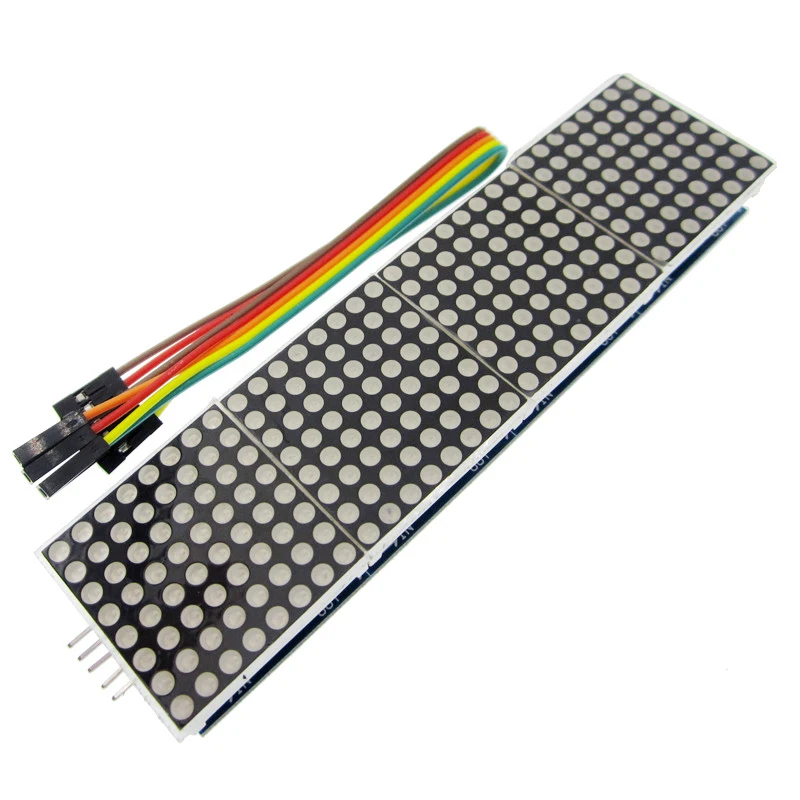 

MAX7219 Dot Matrix Module Microcontroller 4 In One Display with 5P Line