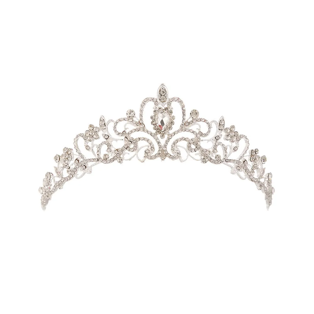 

2018 Women Princess Crown Headband Crystal Rhinestone Tiara And Crowns Hair Band Jewelry Bridal Wedding Hair Accessories