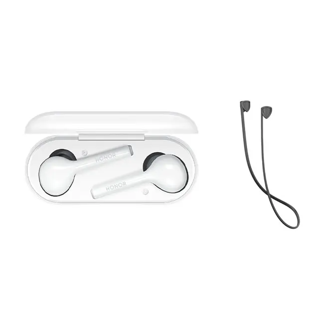 White add black rope Оригинальная Беспроводная стереогарнитура huawei Honor FlyPods Lite ENC IP54, водонепроницаемая, автоматическая пауза, управление зарядкой Bluetooth 4,2 - Цвет: White add black rope