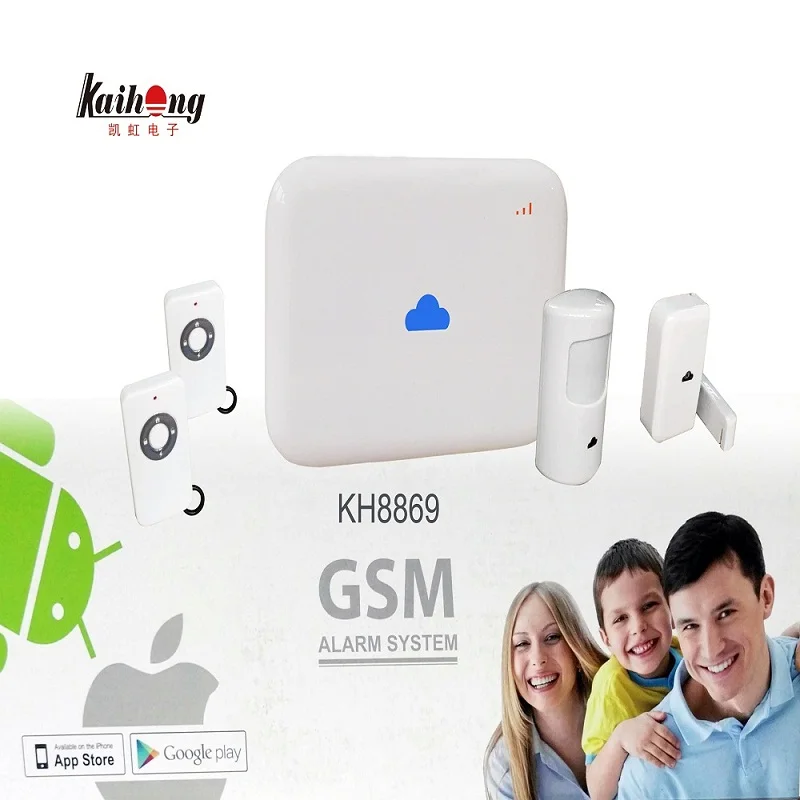 

433 MHZ Android ISO App Wireless GSM Home Alarm System SIM Smart Home Burglar Security Alarm System Kit PIR infrared
