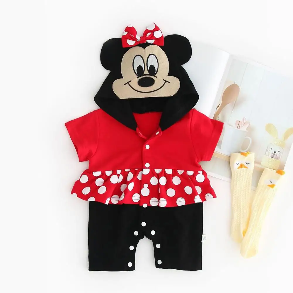 2020 детская одежда Детский комбинезон с изображением Микки 100% хлопок мультяшный