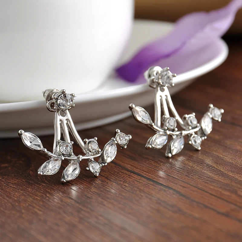 Женские серьги пусеты золотого цвета со стразами|stud earrings|stud earrings wholesalerhinestone stud |