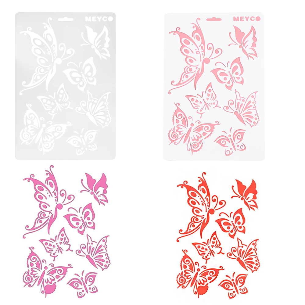 Трафареты с бабочками для настенной живописи сделай сам скрапбукинг фотоальбом