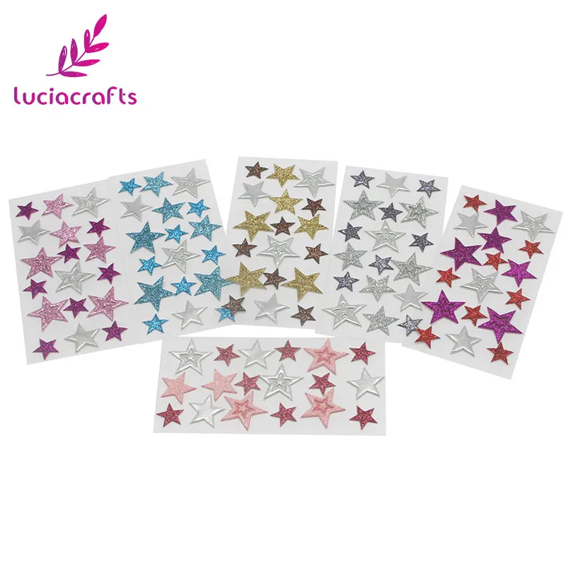 Lucia crafts 1 лист/6 листов 5,5*11 см Звезда Форма стикер мульти размер DIY самоклеющиеся дневник в стиле скрапбукинг украшения C0901
