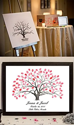 Fingerprintstree proboths творческий DIY гость Подпись знак-в книге холст картины для Одежда