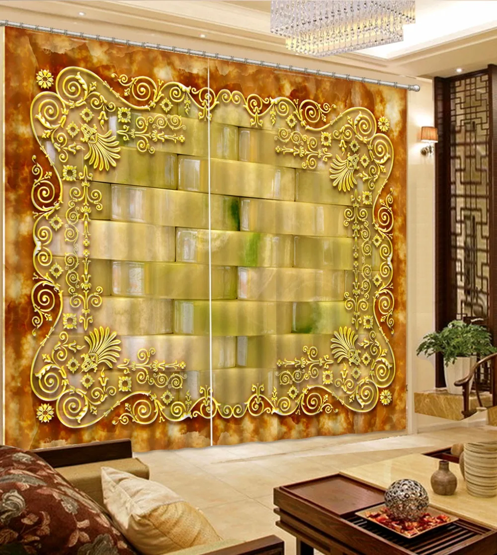 Роскошные европейские современные 3d-занавески декоративные дверные занавески