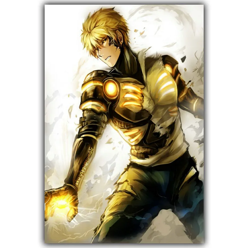 ONE PUNCH MAN Saitama художественный Шелковый плакат печать 2 Размера Японского Аниме
