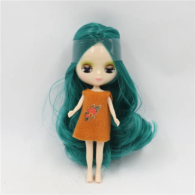 R Фабрика blyth мини-кукла 10 см BJD нормальная кукла тела, случайное платье - Цвет: R