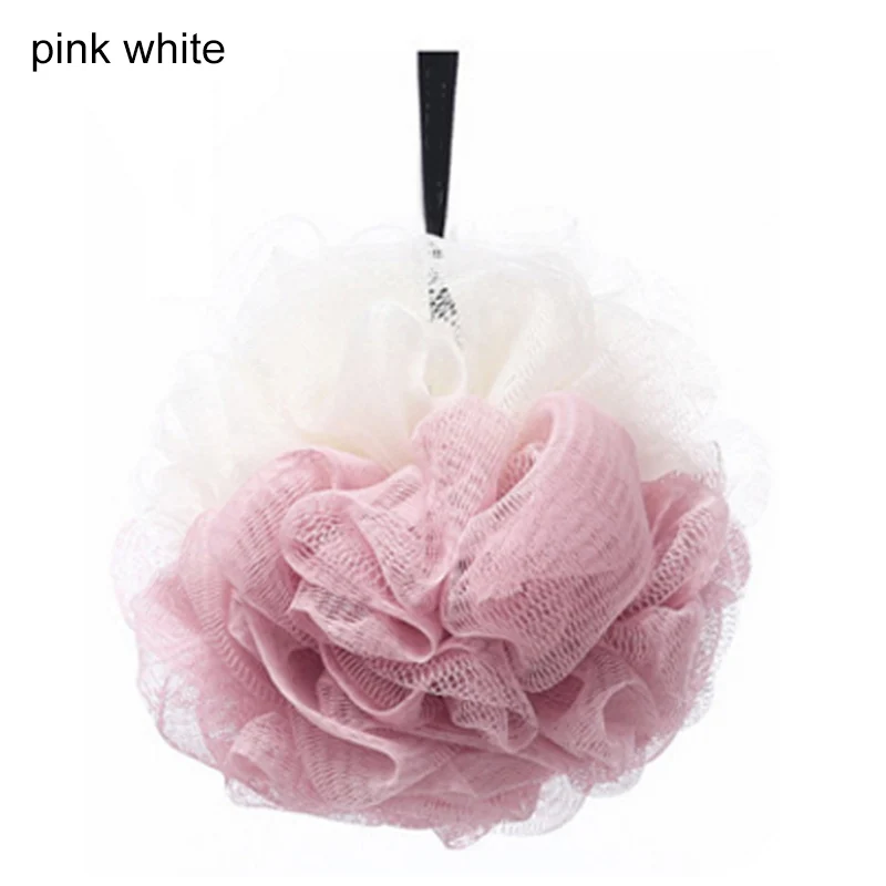 pink white 1 шт. диаметр 11 см мяч для ванны PE материал два-цветное банное полотенце скруббер очищающий активированный кожи Аксессуары для ванной комнаты - Цвет: pink white
