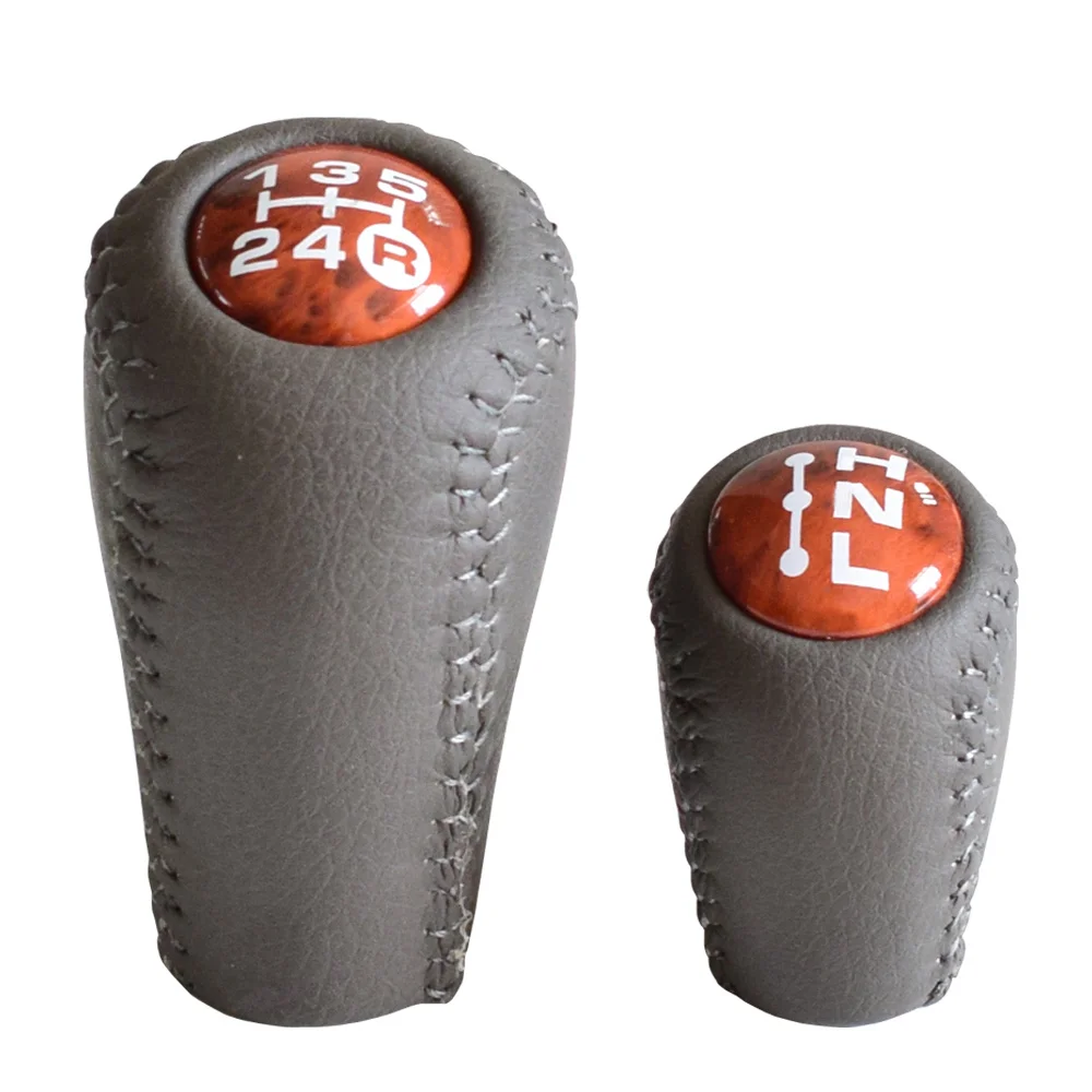 Gear Shift Подходит для Toyota Prado LC120 Land Cruiser Prado 03-09 автомобиль 5 скоростей кожа орех ручка переключения передач рычаг переключения передач - Название цвета: Gear Shift