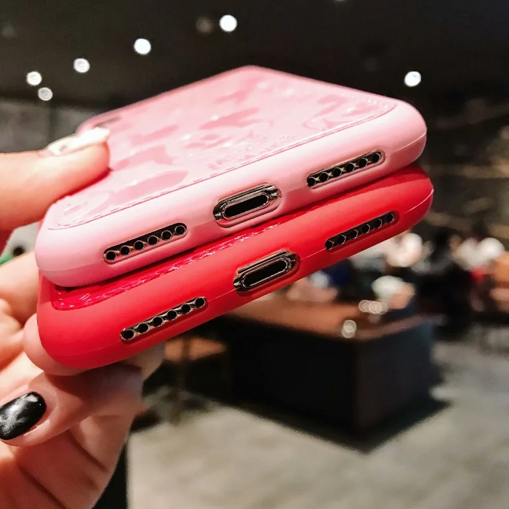 Микки корпус для мыши iPhone XS MAX XR X 7 8 плюс 6 6s кожаный чехол Супермен Розовая пантера
