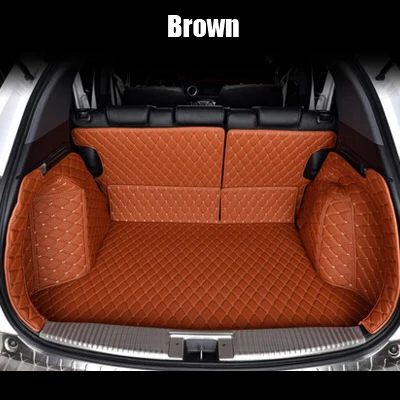 FUWAYDA багажник автомобиля коврики настроены для VW Volkswagen Tiguan Touran Touareg поло CC Гольф 4/6/7 3D Водонепроницаемый коврики для багажника - Название цвета: brown