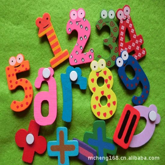 100 комплектов = 1500 шт X Рождественский подарочный набор 10 цифр деревянный магнит