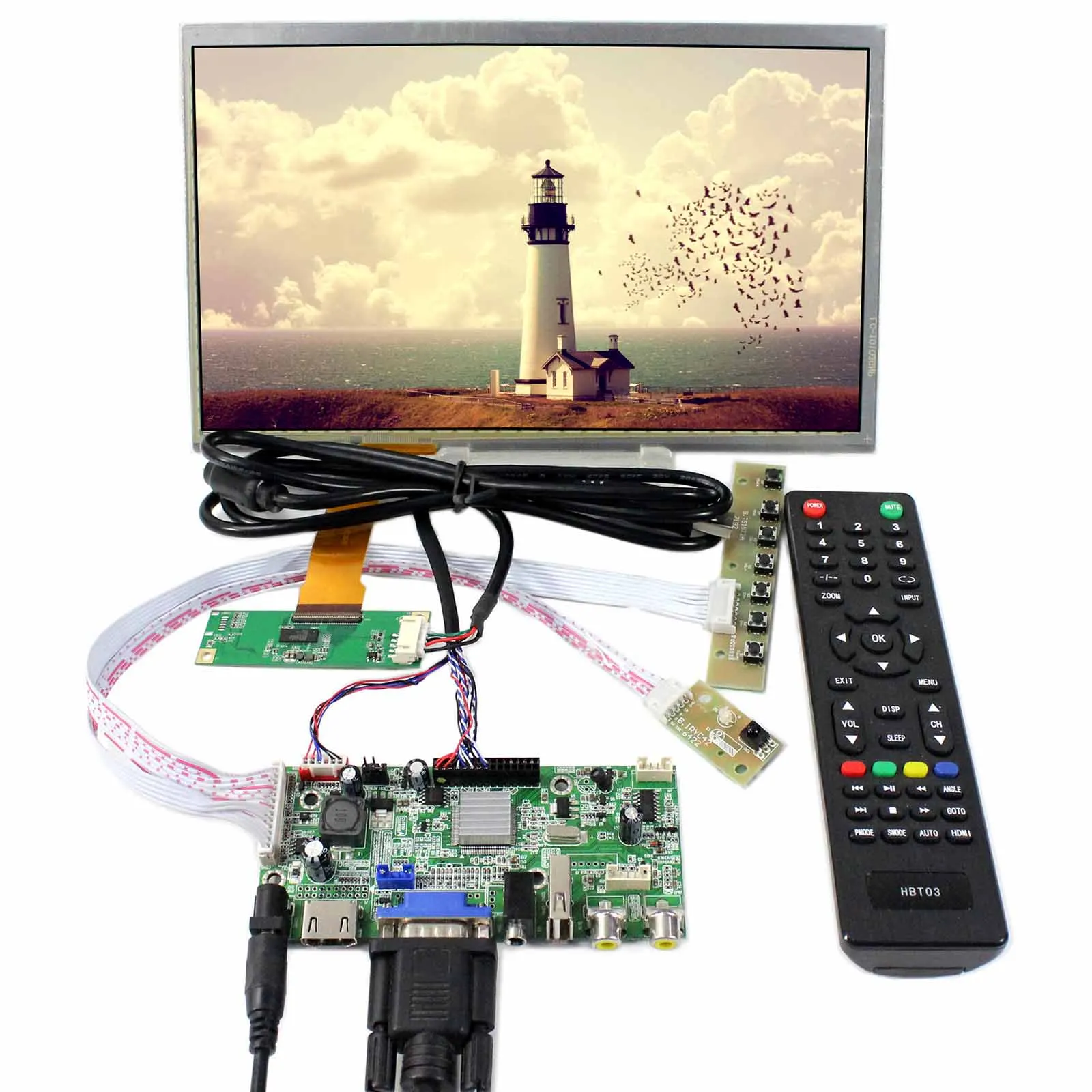 HD MI VGA 2AV плата ЖК-контроллера с USB 10 1 &quotемкостная сенсорная панель 1366x768