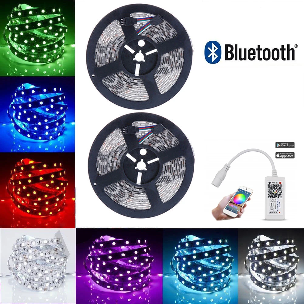 10 м 300 Светодиодная лента RGB Диодная Водонепроницаемая неоновая fita 12 В SMD 5050 5 wifi