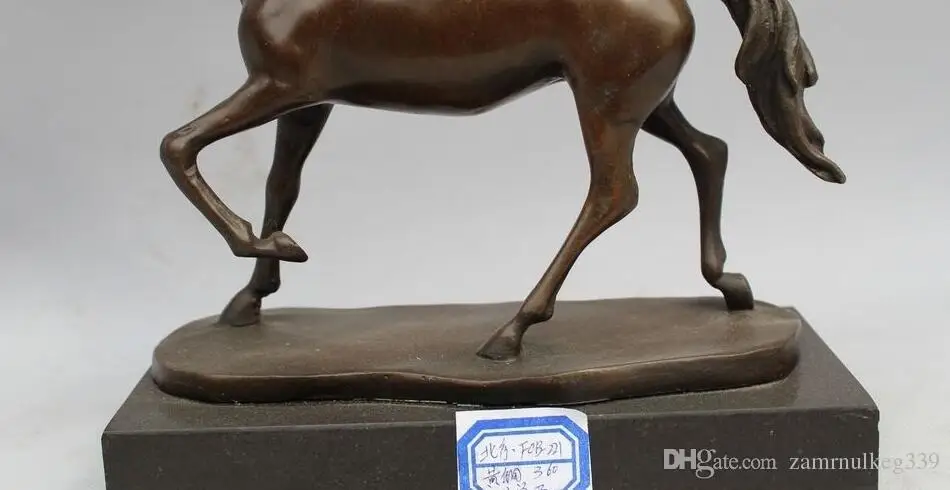 Китайская Художественная Скульптура бронзовая медная мраморная лошадь