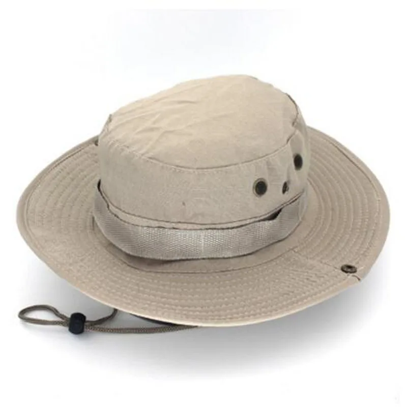 Men Women Wide Brim Bucket Hat With String Fishing Cap Military Hunting Hiking Outdoor Sport Caps Fisherman | Спорт и развлечения