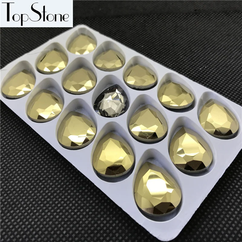 TopStone каплевидный Золотой Гематит цвет 10x14 мм 13x18 18x25 20x30 каплевидные бусины
