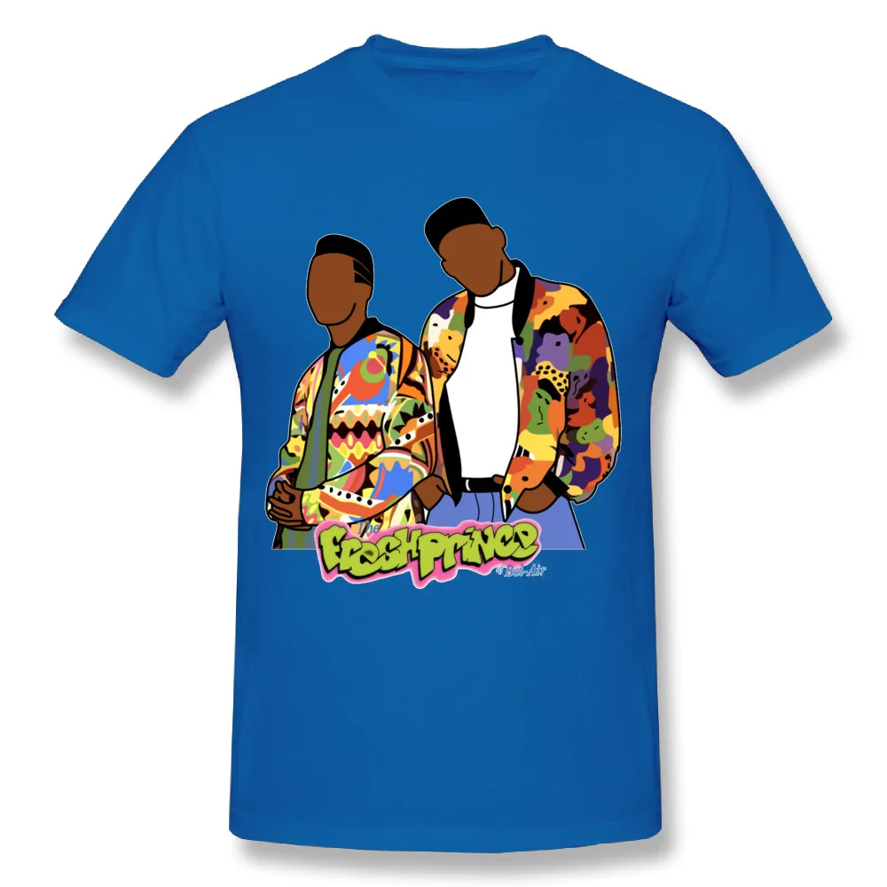 Синий Потрясающая Мужская футболка Fresh Prince Of Bel Air из чистого хлопка, красивые мужские футболки - Цвет: Синий