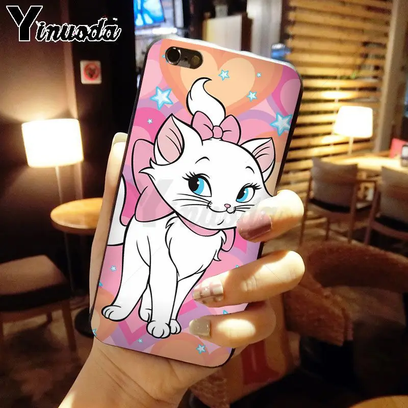 Yinuoda розовый marie aristocats Cat DIY роскошный защитный чехол для телефона iPhone 8 7 6 6S Plus X XS MAX
