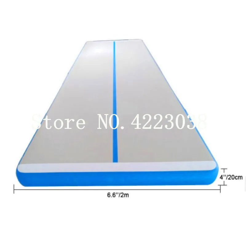 Скидка Гимнастическое оборудование, надувной коврик с воздушным насосом, 6 м/7 м/8 м X 2 м X 0,2 м