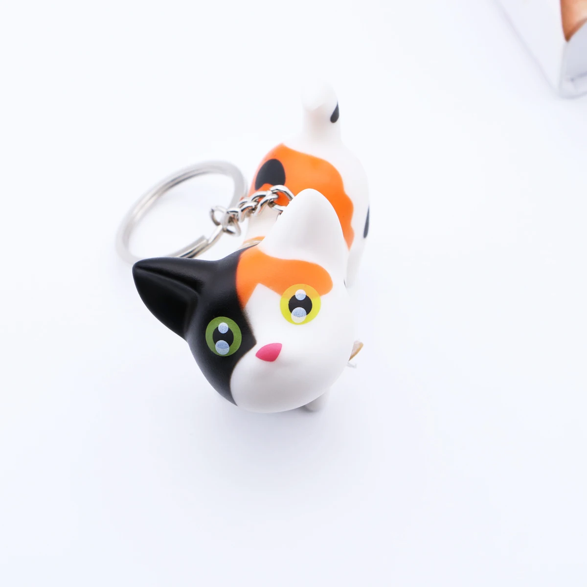 Милый мультфильм куклы маленький черный Кот брелок Porte Clef женский автомобиль