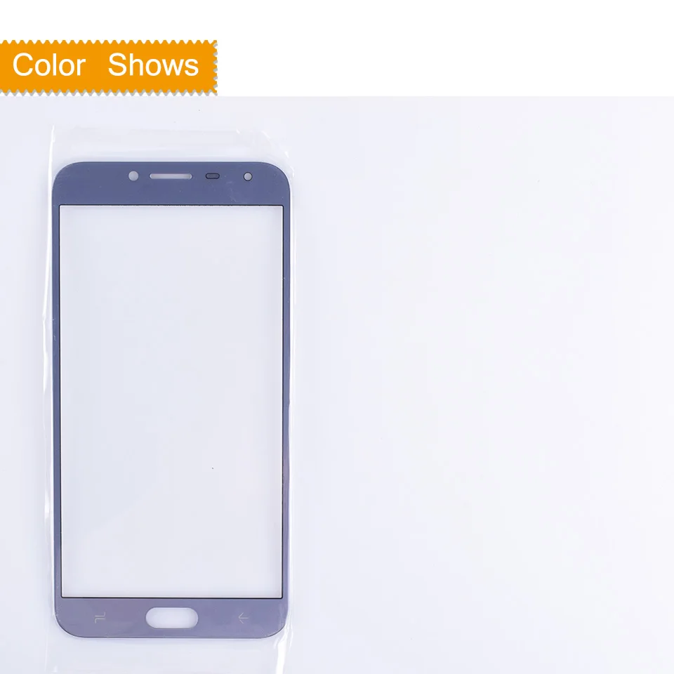blue 10 шт./лот для samsung Galaxy J4 J400 SM-J400F J400F/DS J400G/DS J400G сенсорный экран Переднее внешнее стекло сенсорный экран Объектив - Цвет: blue