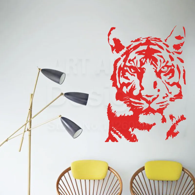 Искусство новый дизайн дешевые украшения дома виниловые тигровые стены стикеры