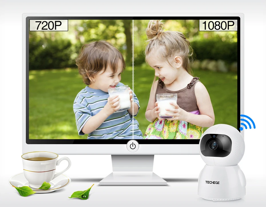 Techege, 1080 P, 720 P, IP камера, беспроводная домашняя камера безопасности, камера наблюдения, Wifi, ночное видение, CCTV камера, 2 Мп, детский монитор