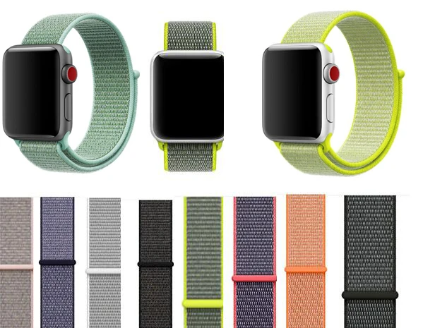 Новейший тканый ремешок для Apple Watch нейлоновый спортивный 38 42 40 44 мм ремень iwatch