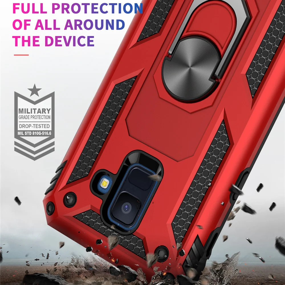For Samsung Galaxy A6 A8 2018 A6plus A8plus Case Kickstand Armor Covers Plus A6+ A8+ Magnet Phone case |