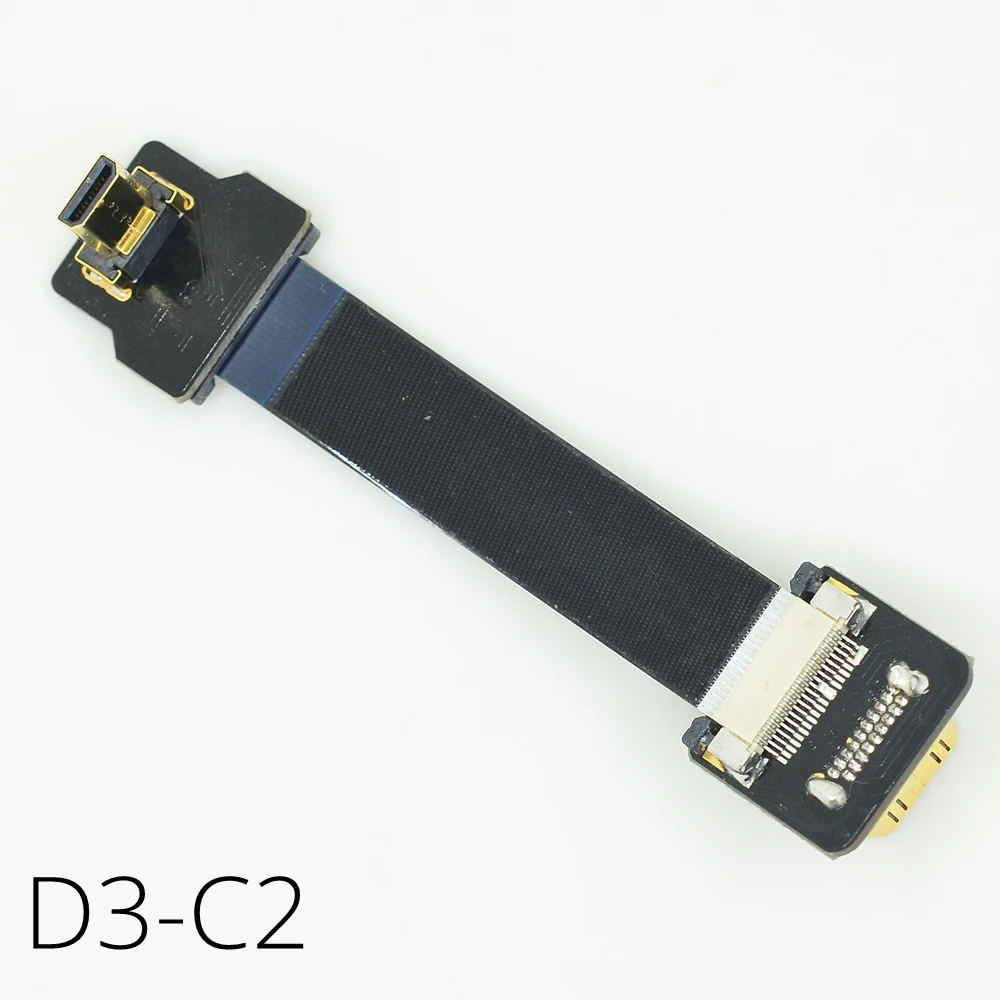 Вниз Угловой кабель Micro HDMI FPV Кабель Mini C на D типа Ribbo FPC для Gimbal Servo аэрофотосъемки