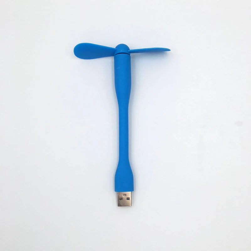 Blue Портативный usb-вентилятор для портативного зарядного устройства, ноутбука, компьютера, энергосберегающий мини-вентилятор для путешествий для iPhone 5, 5S, SE, 6, 6 S, 7 Plus, 8 X, XR, XS - Цвет: Blue