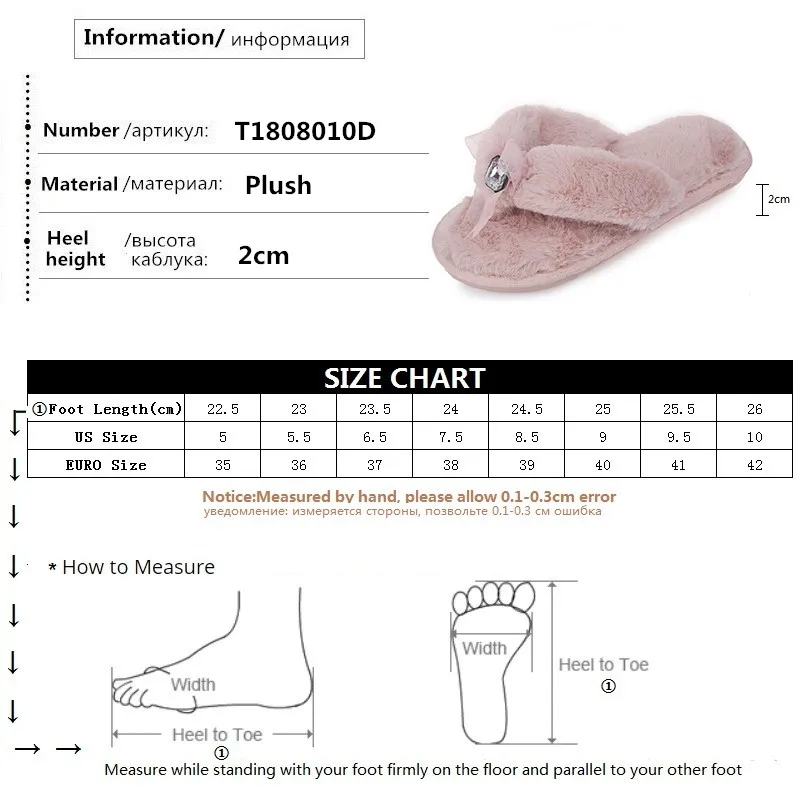 Soft Sole Women Fur Slippers Fluffy Flip Flop Plush Cute Lady House Slipper With Crystal Lace Flat Shoes Slide T1808010D | Обувь