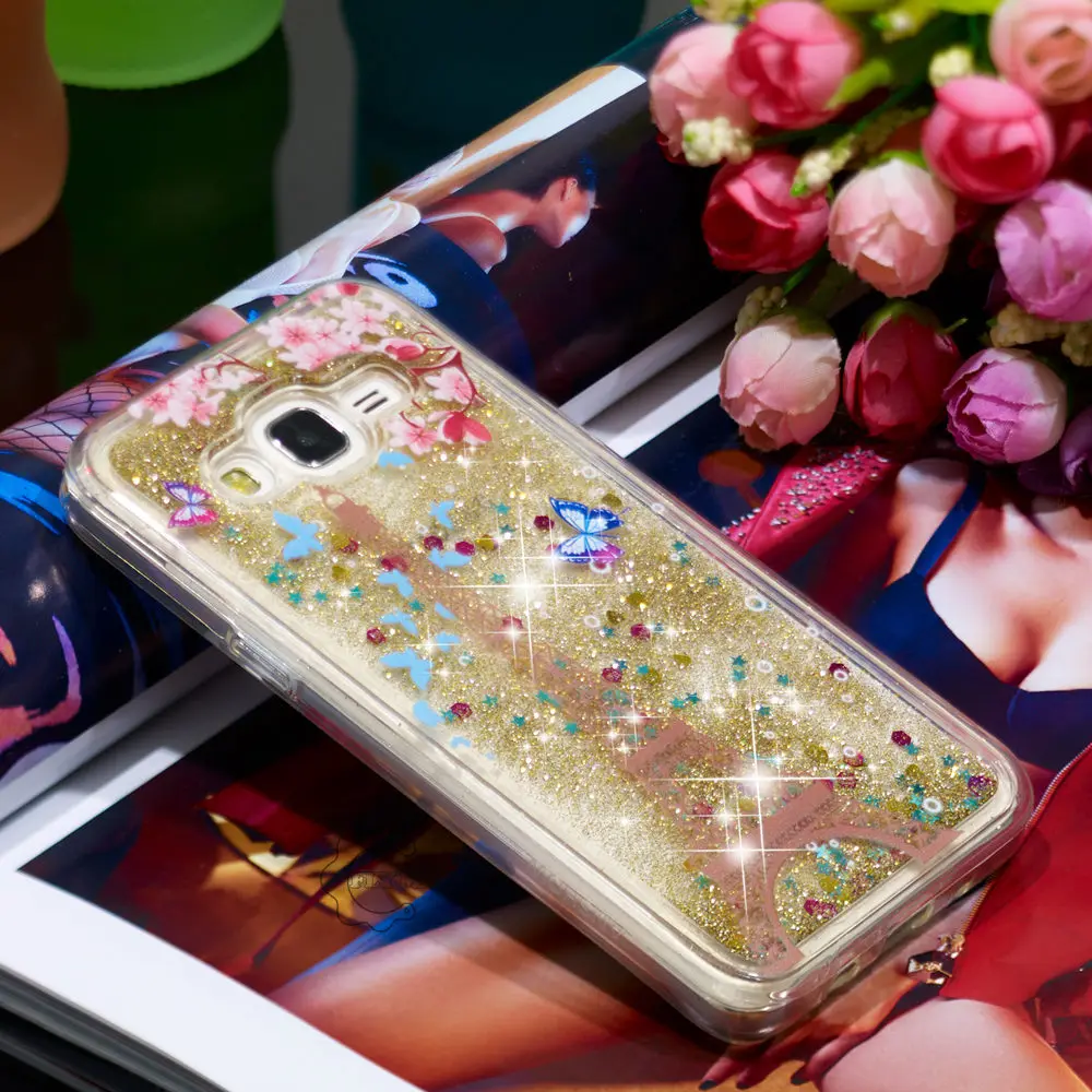 Чехол с сияющими блестками для Samsung Galaxy J5 J 5 SM J500F J500H J500FN Динамические Liquid чехол телефона SM-J500F SM-J500H SM-J500FN случае