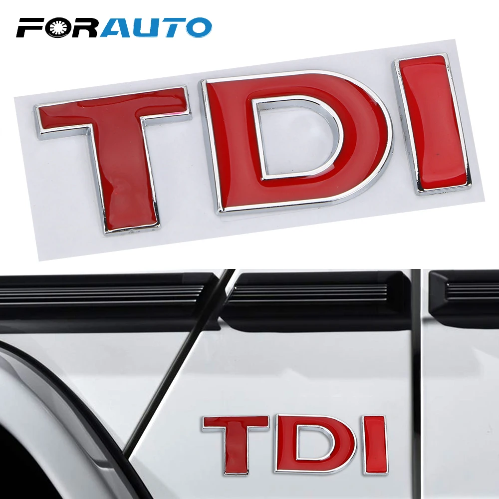 FORAUTO TDI логотип 3D металлическая эмблема знак наклейка на автомобиль Turbo с прямым