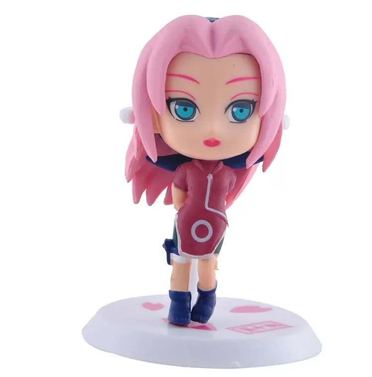 6pcs/Set Naruto Sasuke Uzumaki Anime Figure Toy Sakura Hatake Kakashi Iruka Japan Collections Gifts Toys Mini Model Doll | Игрушки и