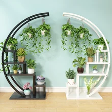 Living room home Half moon type flower stand multi-storey indoor balcony decorative shelf flower pot storage rack mx6241747
