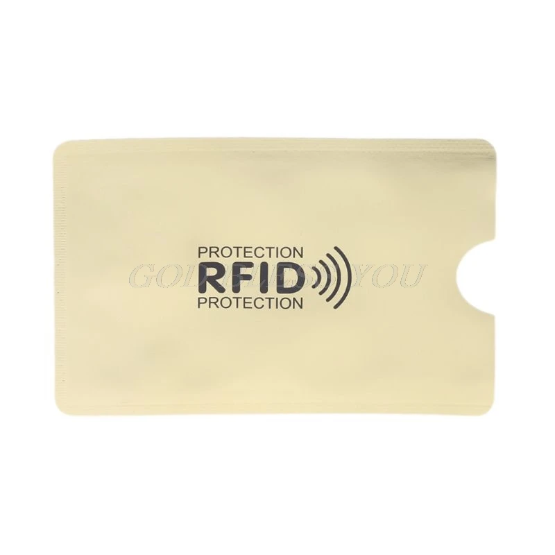Цвет: желтый RFID Блокировка рукав Кредитная карта протектор банк визитница чехол для хранения - Цвет: Цвет: желтый