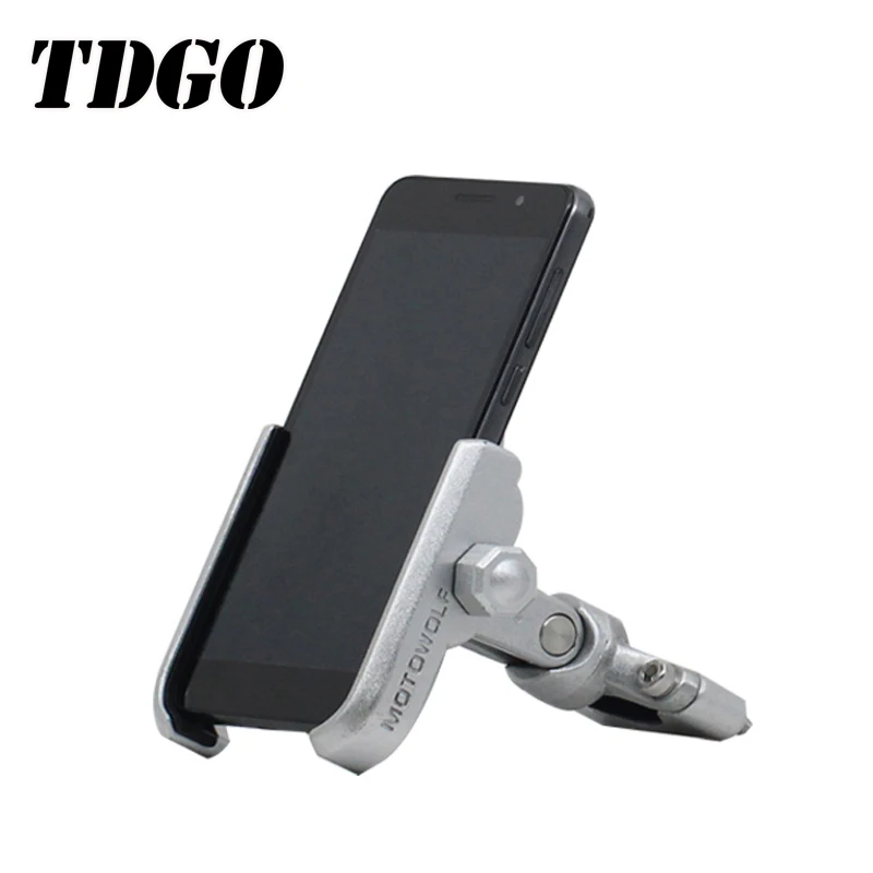 TDGO Металлический зажим для мобильного телефона серебристого и черного цветов с поддержкой вращения для мотоцикла и автомобиля для iPhone Xiaomi 2018 мода на.