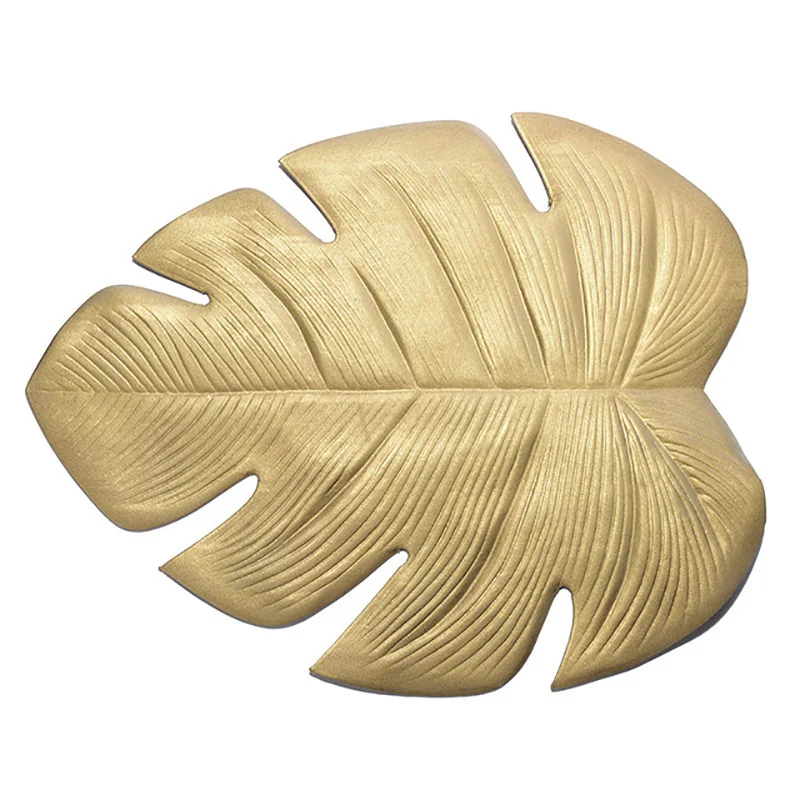 Full golden leaf Baispo ПВХ коврики для журнального стола столовые приборы для столовой Коралловая веточка листьев лотоса имитация растений подстаканник кухня Рождество домашний декор - Цвет: Full golden leaf