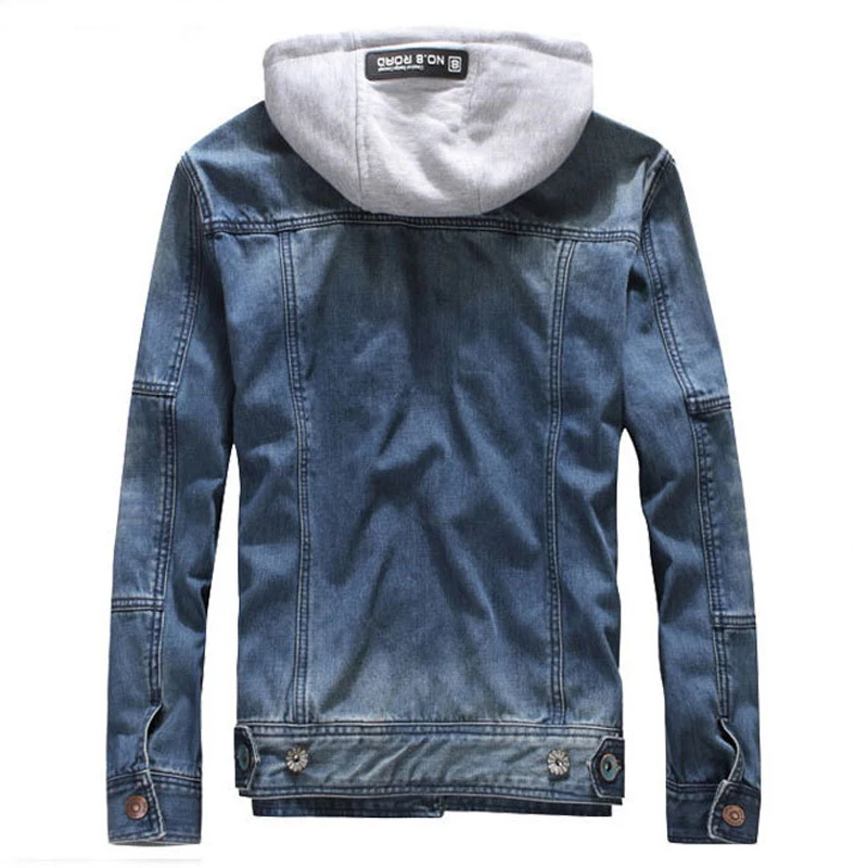Мужская джинсовая куртка тонкий пятиконечных звезд заклепки джинсовые верхняя