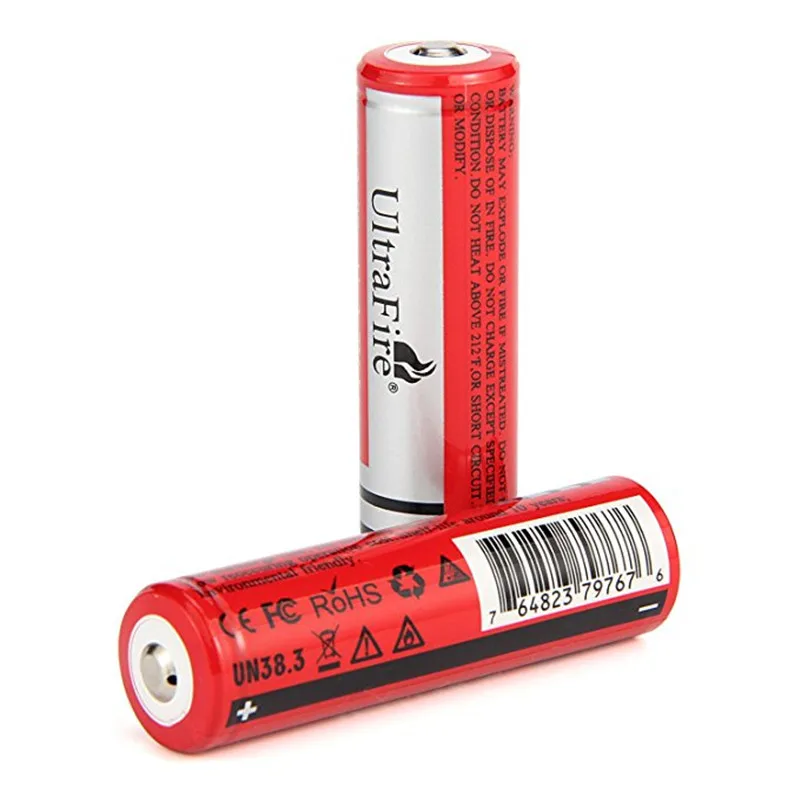2 шт./набор trstfire 18650 батареи 3,7 V icr18650 2600 mAh литий-ионная аккумуляторная батарея для фонарика