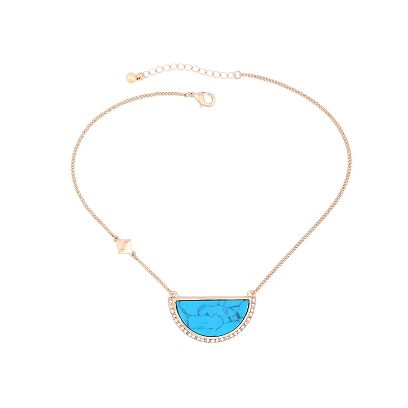 Женское винтажное ожерелье с подвеской в виде полукруга под мрамор|marble necklace|necklaces for womenpendant necklace |