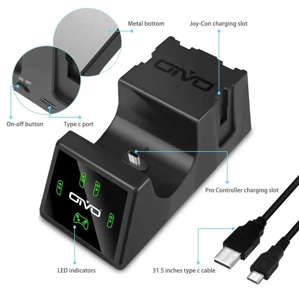 12 в 1 игровой комплект аксессуаров для Nintend переключатель с контроллером Charging Dock